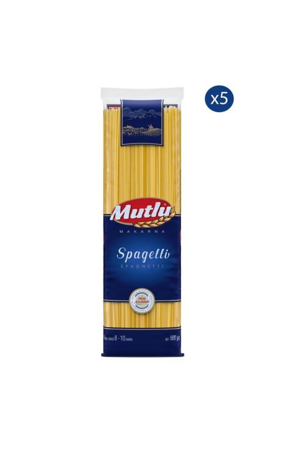 Mutlu Makarna Mutlu Spagetti Makarna 500 Gr X 5 Adet - Image 1
