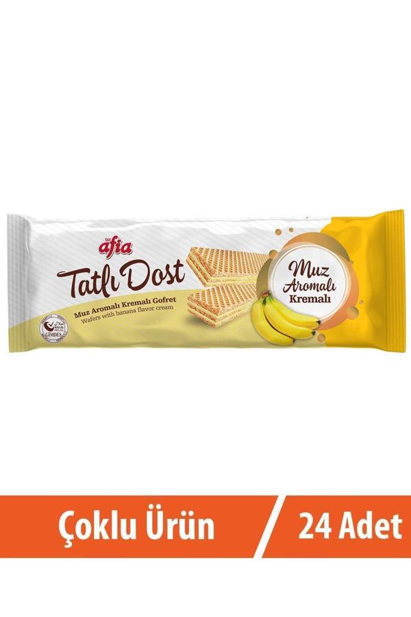 Afia Tatlı Dost Muz Kremalı Gofret 24X140 Gr - Image 1