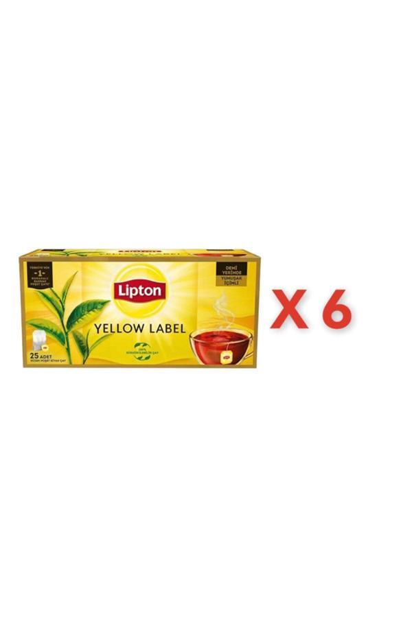 Lipton Yellow Label Bardak Poşet Çay 25'Li X 6 Adet - Image 1