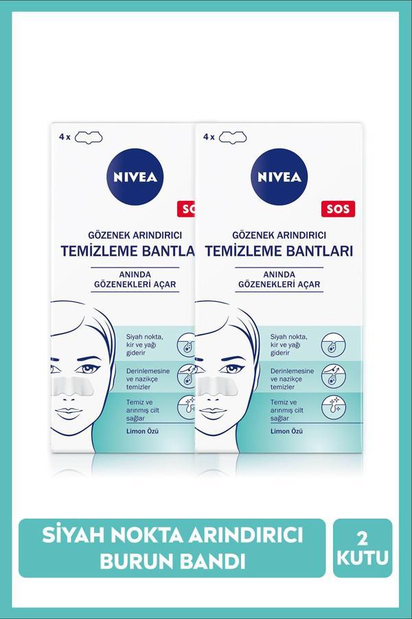 Nıvea Siyah Nokta Temizleyici Burun T-Bant, Gözenek Arındırıcı, Gözenek Açıcı, Limon Özü, X2 Paket 4 Adet - Image 1