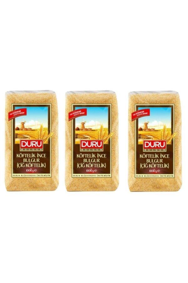 Duru Köftelik Ince Bulgur (Çiğköftelik) 1 Kg X 3 Adet - Image 1