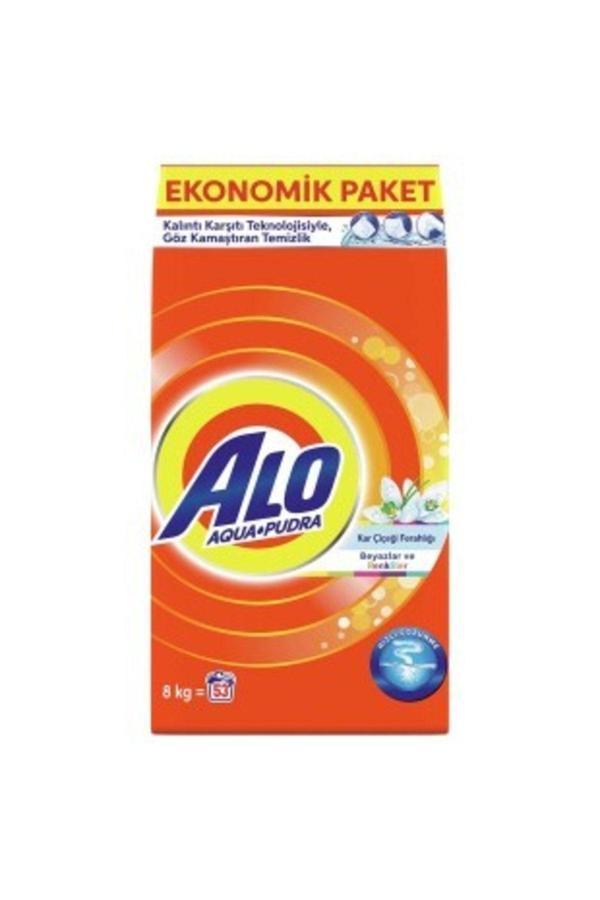 Alo Kar Çiçeği Ferahlığı Aquapudra Toz Deterjan 8 Kg - Image 1