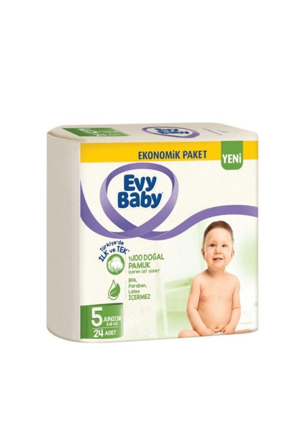 Evy Baby Bebek Bezi 5 Beden Junior 24 Adet Yeni Paket - Image 1