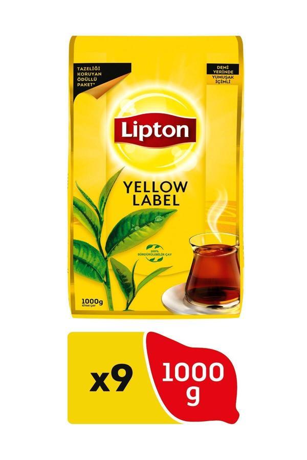 Lipton Yellow Label Dökme Çay 1000 Gr X 9 Paket = 9 Kg 86906390003152 - Image 1