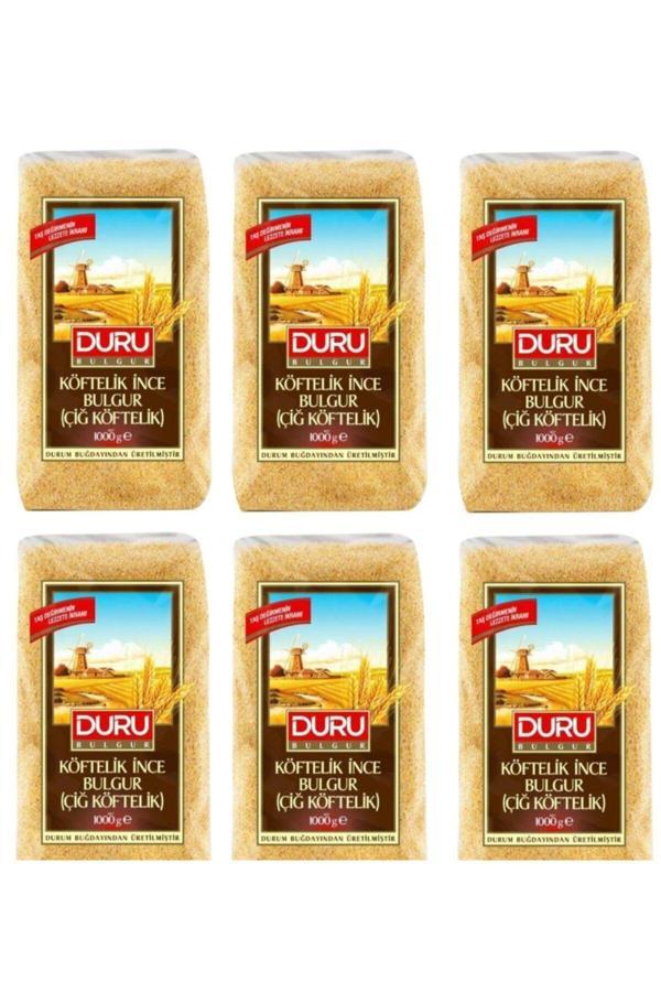 Duru Köftelik Ince Bulgur (Çiğköftelik) 1 Kg X 6 Adet - Image 1