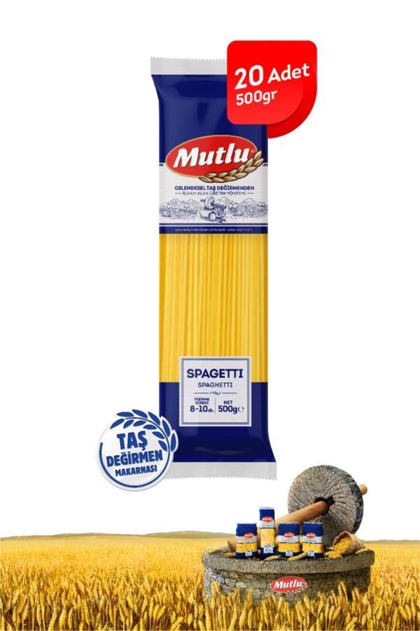 Mutlu Makarna Spagetti / 500G - 20 Paket (Spaghettı) - Image 1