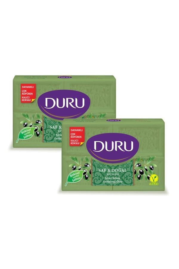 Duru Saf & Doğal Kaynaklı Zeytinyağı Özlü 8 Adet Kalıp Sabun 2X600Gr - Image 1