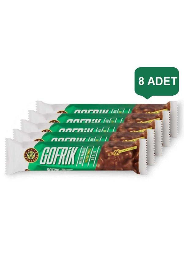 Kahve Dünyası Gofrik Fıstık Parçalı Fıstık Ezmeli Sütlü Çikolata 33 Gr 8 (Adet) - Image 1