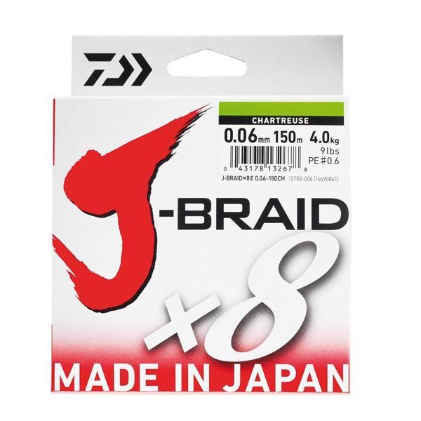 Daiwa J-Braid 8B Chartreuse 150m İp Misina 0,16mm - Image 1