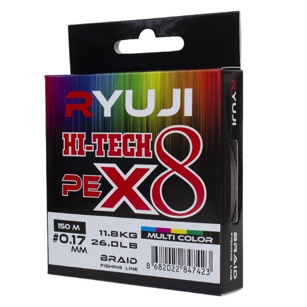 Ryuji HI-Tech PE 8B Multicolor 150m İp Misina 0,30mm - Image 1
