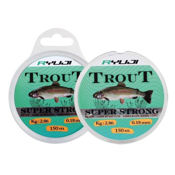 Ryuji Trout Carp Light Grey 150m Monofilament Misina 0,28mm - Image 1
