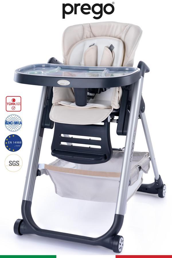 Prego Cappi Yükseklik Kademeli Sırt Kısmı Yatabilir Mama Sandalyesi - Image 1