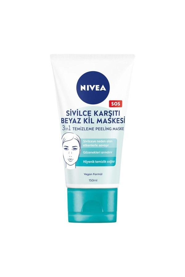 Sivilce Karşıtı 3'ü 1 Arada Beyaz Kil Maskesi 150 ml - Image 1