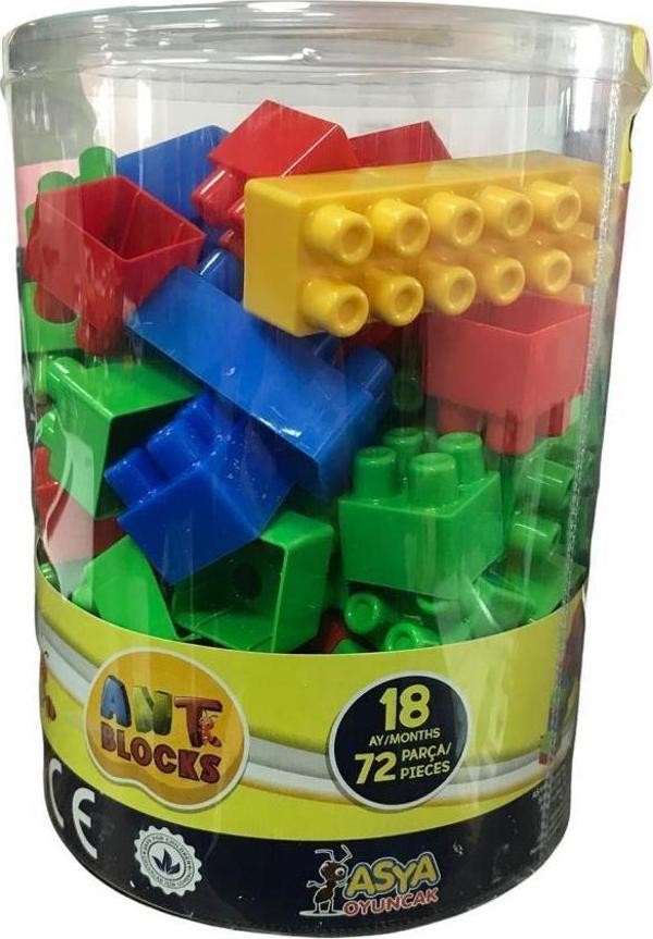 Asya Oyuncak Ant Blocks 72 Parça Yapı Blokları - Image 1