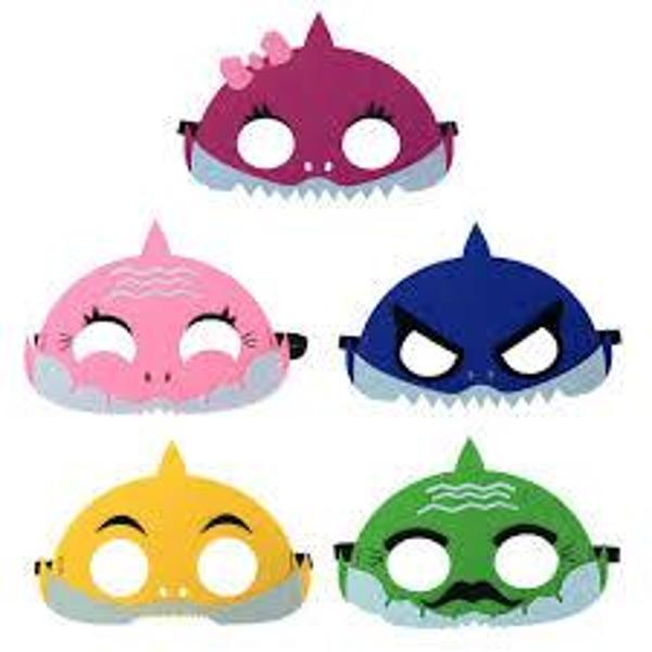 BABY SHARK PARTİ ZAMANI MASKE 6 'LI - Image 1