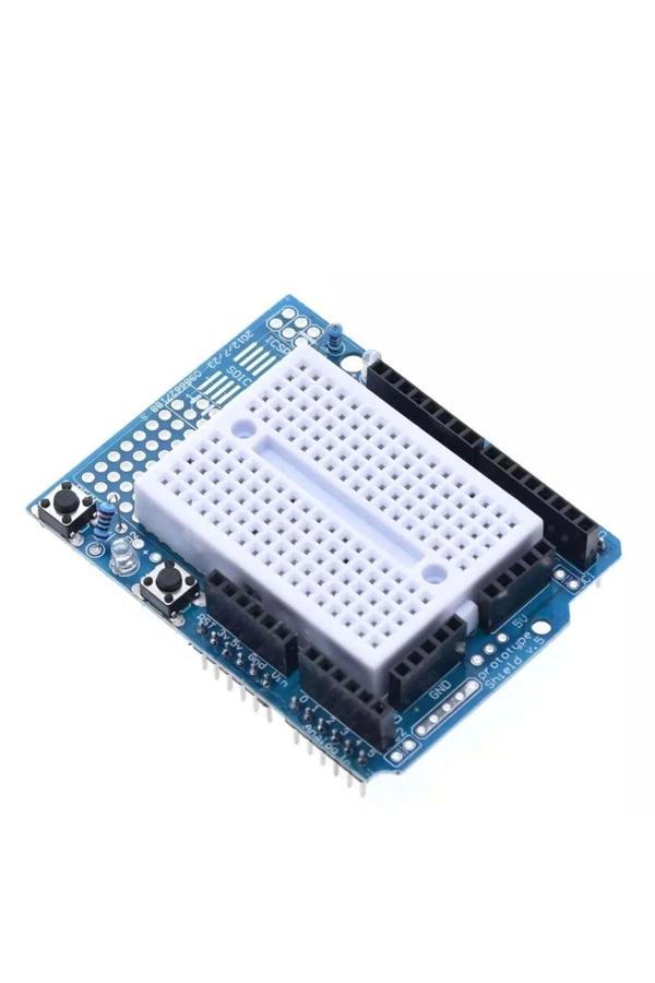 Arduino Uno R3 Proto Shield Kiti (MİNİ BREADBOARDLU) - Image 1