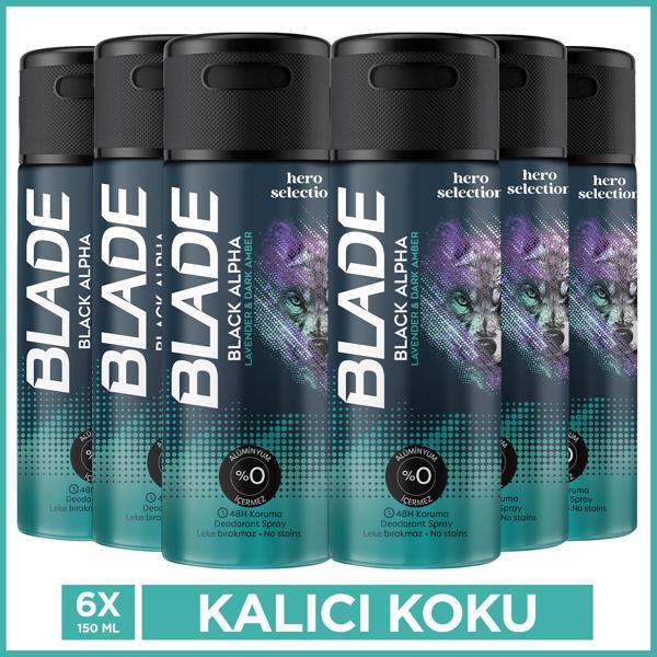 Blade Hero Selection Serisi Black Alpha Erkek Deodorant 6x150 Ml - Image 1