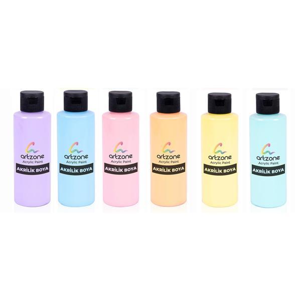 Artzone  Pastel Renkler - Akrilik Boya Seti 6 Renk x 120ml. - Image 1