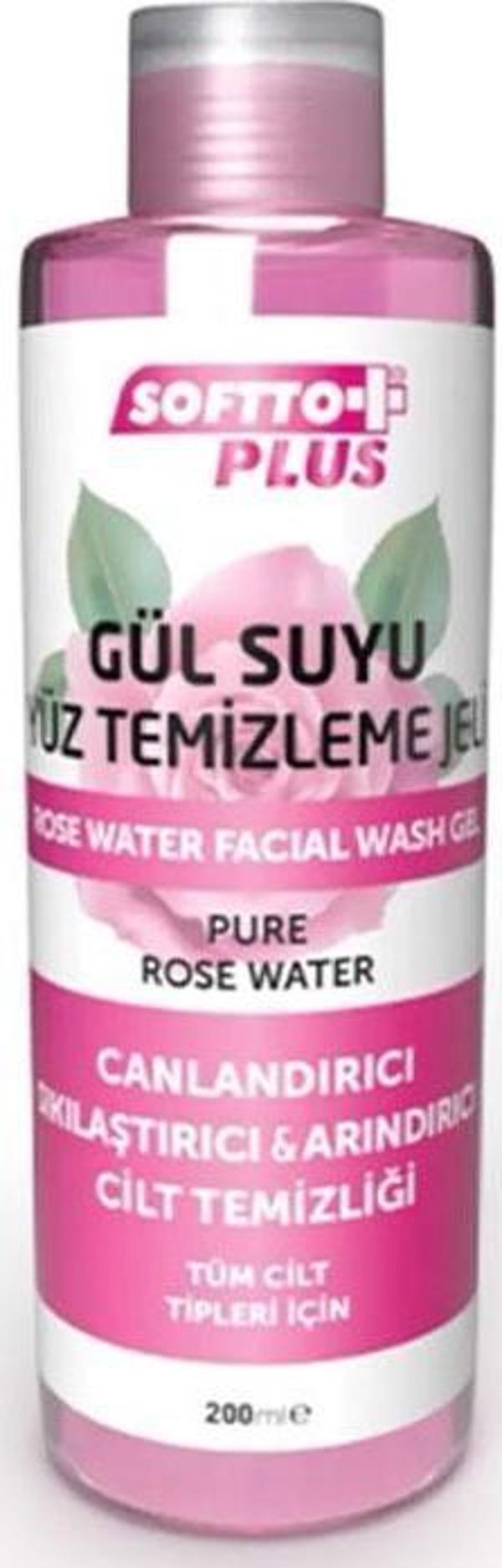 Softto Plus Gül Suyu Yüz Temizleme Jeli 200 Ml - Image 1