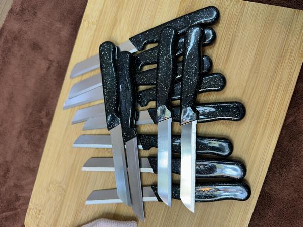 Kapris 12 Adet Meyve Bıçağı Seti Alman Model Siyah SLR01 - Image 1