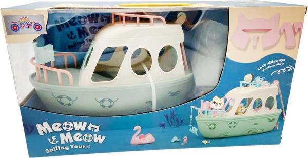 Aya Toys Çocuklar İçin Kedi Yelken Turu Tekne ve Aksesuarlar ( Meow Meow) - Image 1