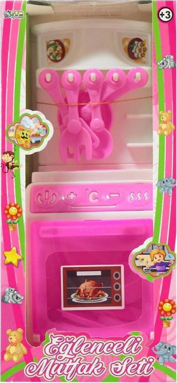 Can Oyuncak Kutulu Fırın Set Beyaz Renk - Pembe Ön Kapak - E-3003 - Image 1
