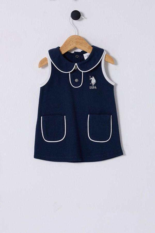 U.S. Polo Assn. Kız Bebek Lacivert Elbise - Image 1