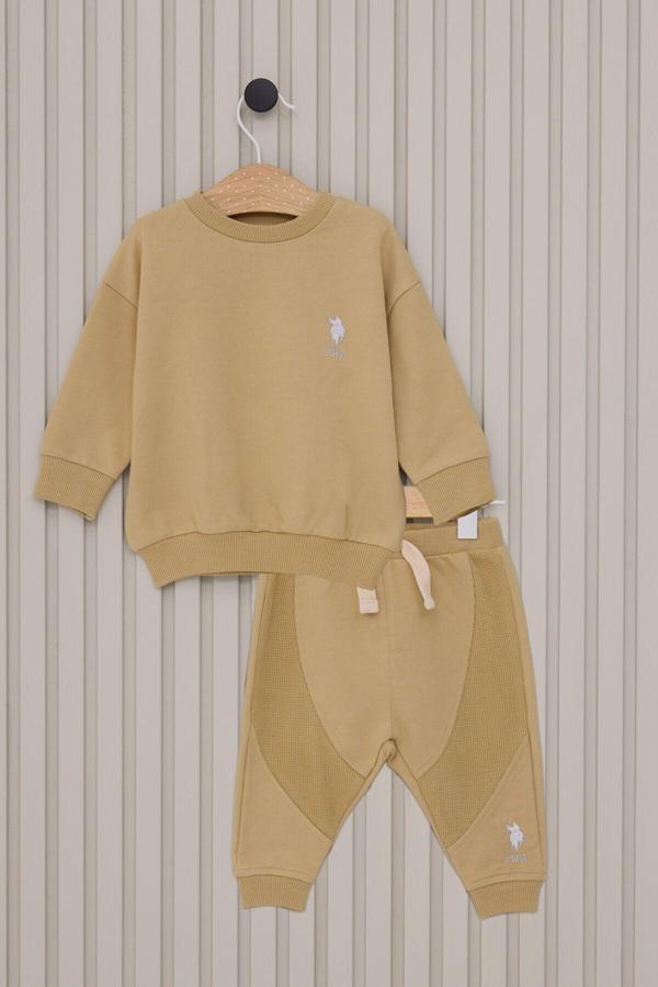U.s. Polo Assn Erkek Bebek Bej Bebek Takım - Image 1