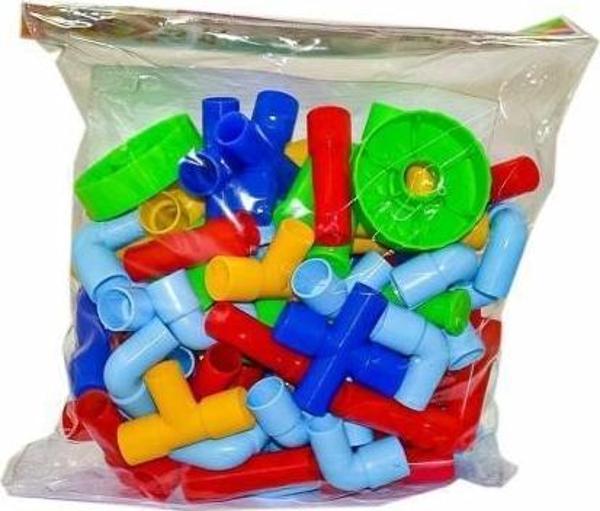 Can Oyuncak Poşetli 72 Parca Boru Tipi Hareketli Bloklar Çocuklar İçin Eğitici Oyun Seti - Image 1