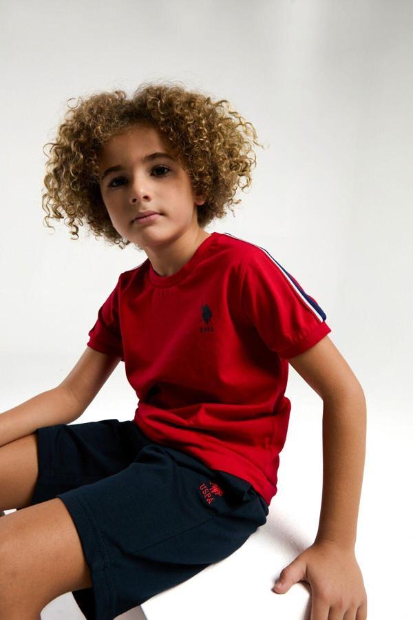 U.S. Polo Assn. Erkek Çocuk Kırmızı Bermuda Takım - Image 1