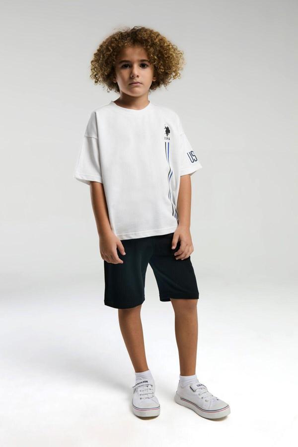 U.S. Polo Assn. Erkek Çocuk Beyaz Bermuda Takım - Image 1