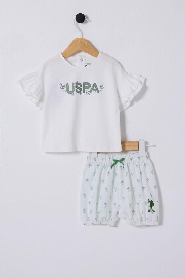 U.S. Polo Assn. Kız Bebek Beyaz Bebek Takım - Image 1