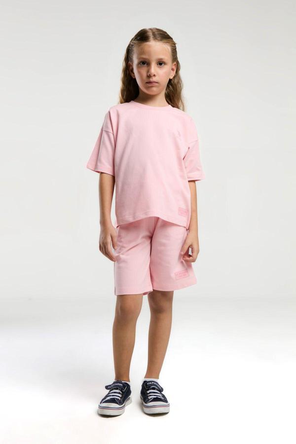 Kız Çocuk Pembe Bermuda Takım - Image 1
