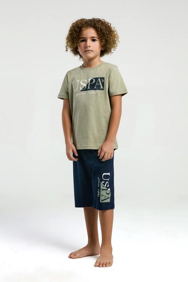 U.S. Polo Assn. Erkek Çocuk Yeşil Kapri Takım - Image 1