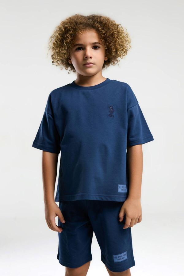 U.S. Polo Assn. Erkek Çocuk Mavi Bermuda Takım - Image 1