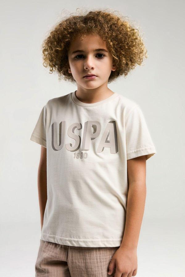 U.S. Polo Assn. Erkek Çocuk Krem Bermuda Takım - Image 1