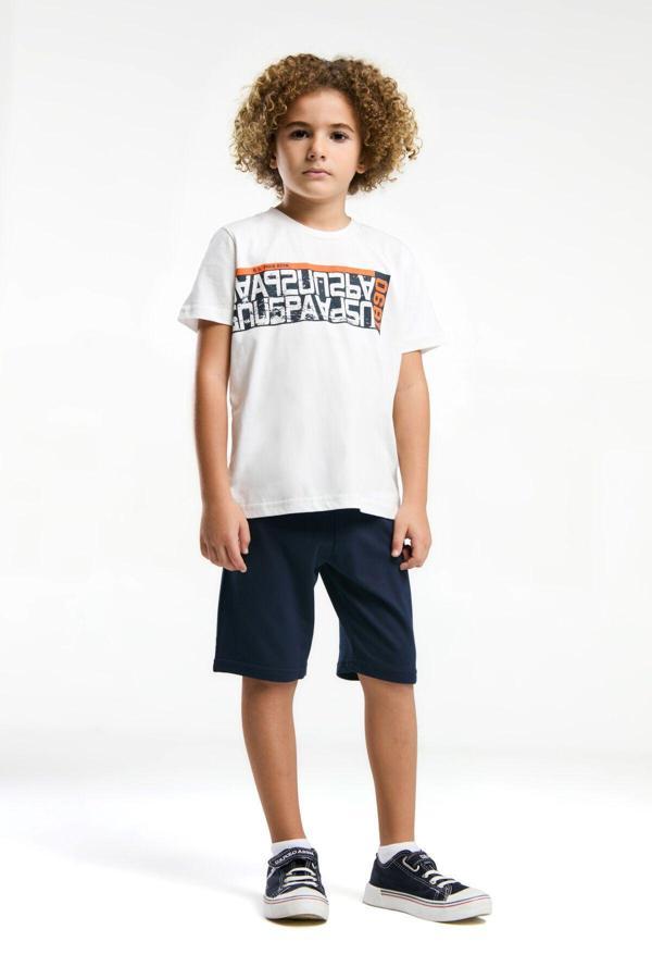 U.S. Polo Assn. Erkek Çocuk Beyaz Bermuda Takım - Image 1