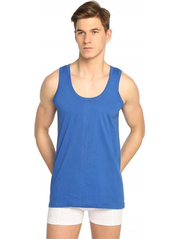 6 Adet Sedef Yıldız Erkek Renkli Penye Atlet 1007 - Image 1