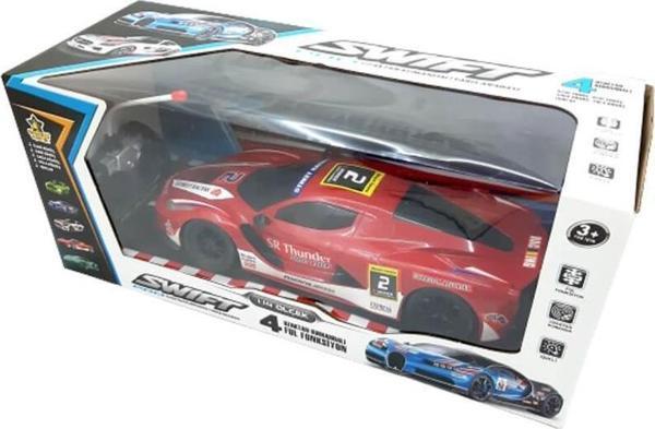 Erdem Oyuncak Şarjlı Işıklı Uzaktan Kumandalı Full Fonksiyonlu Spor Model Araba 1:14 SWIFT  ER138-12 KIRMIZI YARIŞ - Image 1