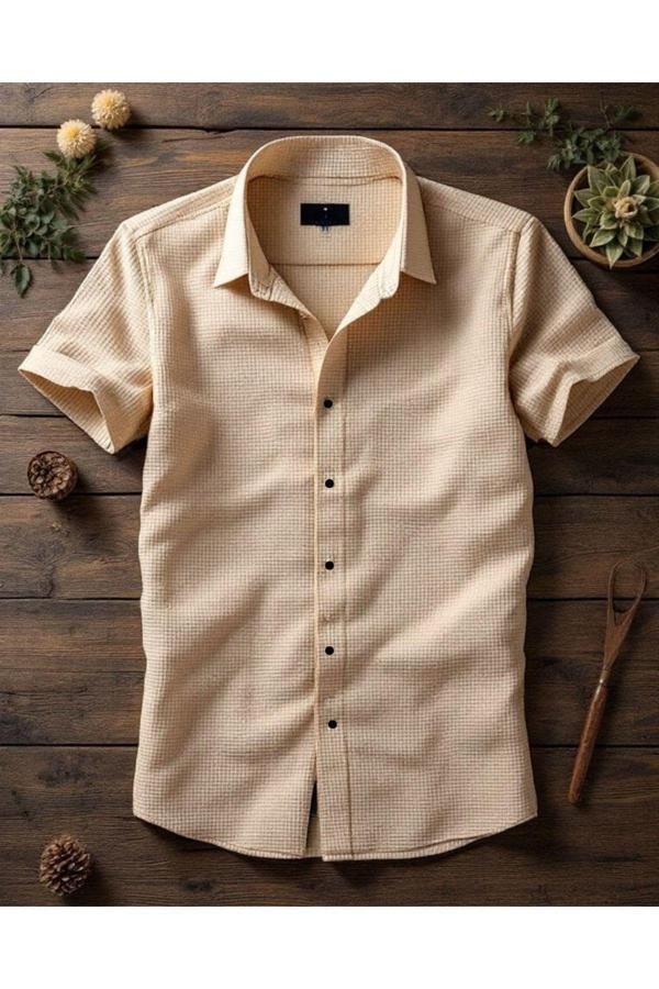 Rockblack Erkek Yazlık Kısa Kol Likralı Yeni Sezon Gömlek - Image 1