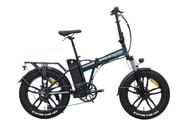 KRON ZUMA 20 JANT Katlanır Elektrikli Bisiklet 7 Vites - M.Disc - Elektrikli -Yeşil Gri - Image 1