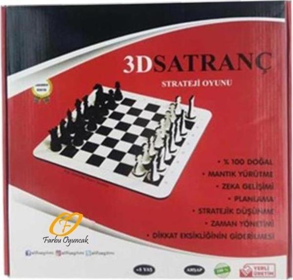 Farbu Oyuncak Zekice Elif Ahşap 3D Satranç - Image 1
