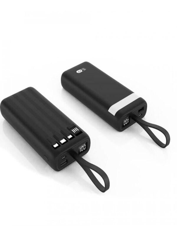 20,000 mAh Powerbank LED EL Feneri Özellikli Kablolu Taşınabilir Şarj Cihazı - Image 1
