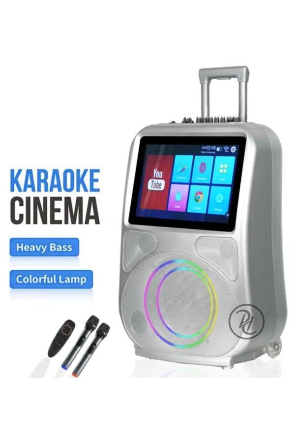 Android Dokunmatik Ekranlı Çift Mikrofon Karaoke Bluetooth Hoparlör Speaker Kumandalı RGB Işık GEDIG - Image 1