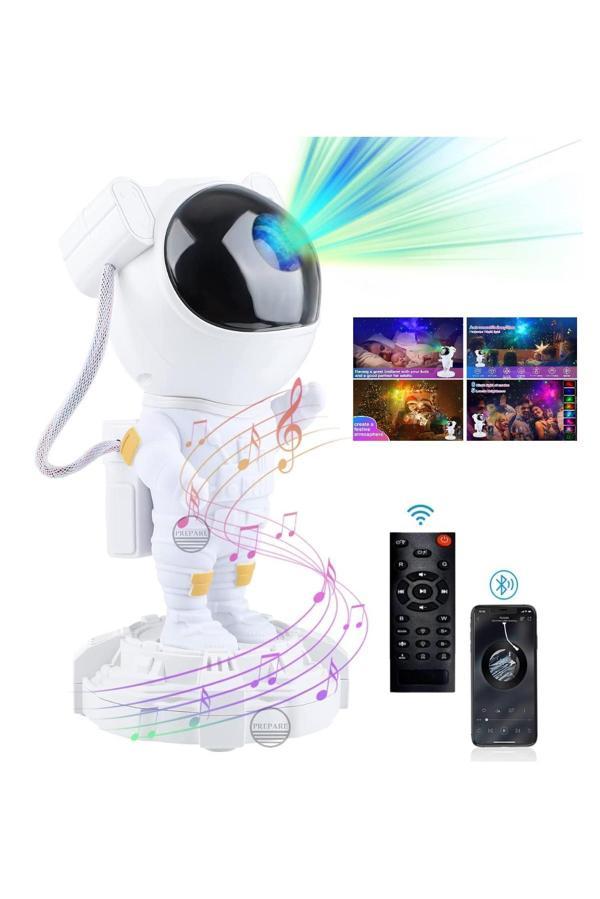 Astronot Galaksi Işık Projektörü Led Işıklı Gece Lambalı Yıldızlı Bluetooth Hoparlör Müzik Çalar Speaker - Image 1