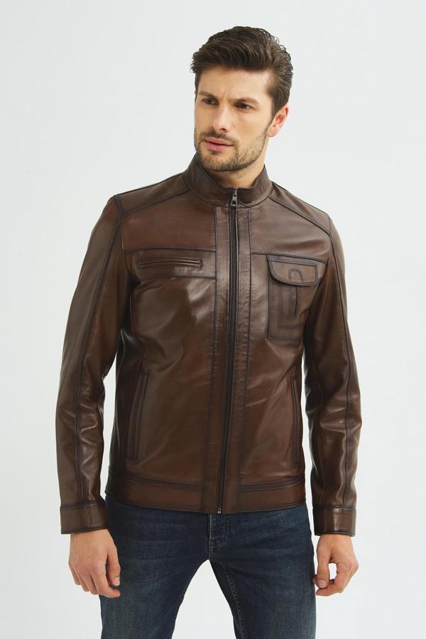 İkbal Fury 2 Renk %100 Orjinal / Hakiki Erkek Deri Mont - Image 1