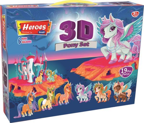 Eren HEROES 3D PONY SET 6 RENKLİ OYUN HAMURU ERN-569 - Image 1