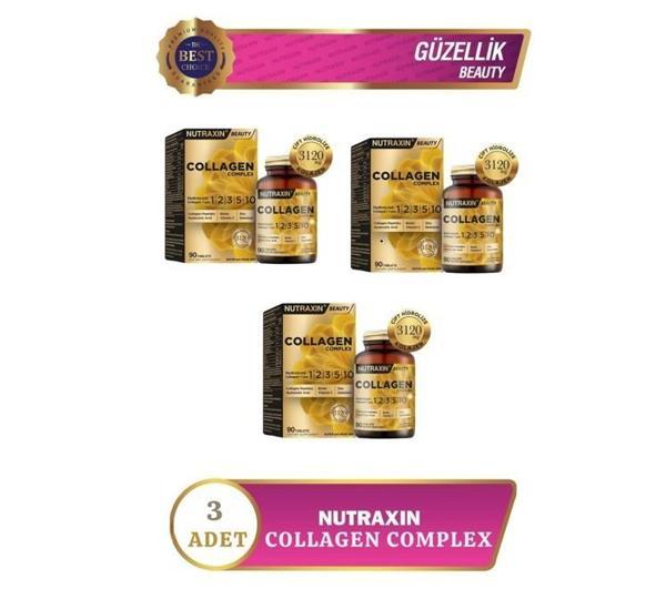 Nutraxin Beauty Collagen Complex 90 Tablet 3 Adet - Image 1