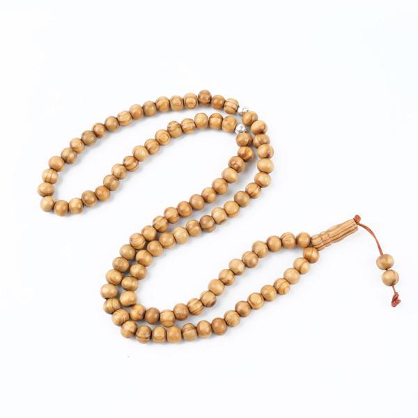 Meram Kavak 99luk Küre Kesim 7.5mm Namaz Tesbihi-Açık Kahverengi - Image 1