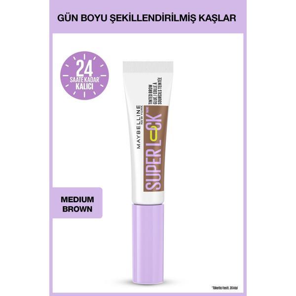 Super Lock Brow Glue Kaş Sabitleyici Maskara - Medium Brown - Image 1